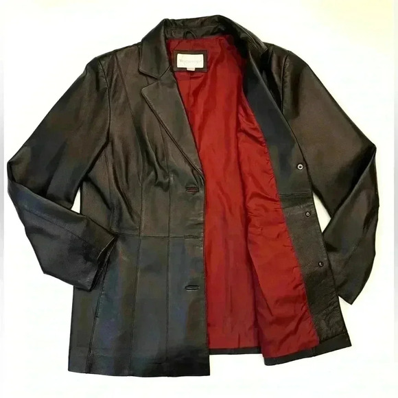Worthington Women’s Genuine Black Leather Jacket Size - XL - Picture 1 of 11